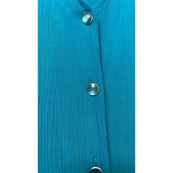 Sag Harbor Short Sleeve Button up Tunic Blouse, Women's Large - Picture 7 of 7